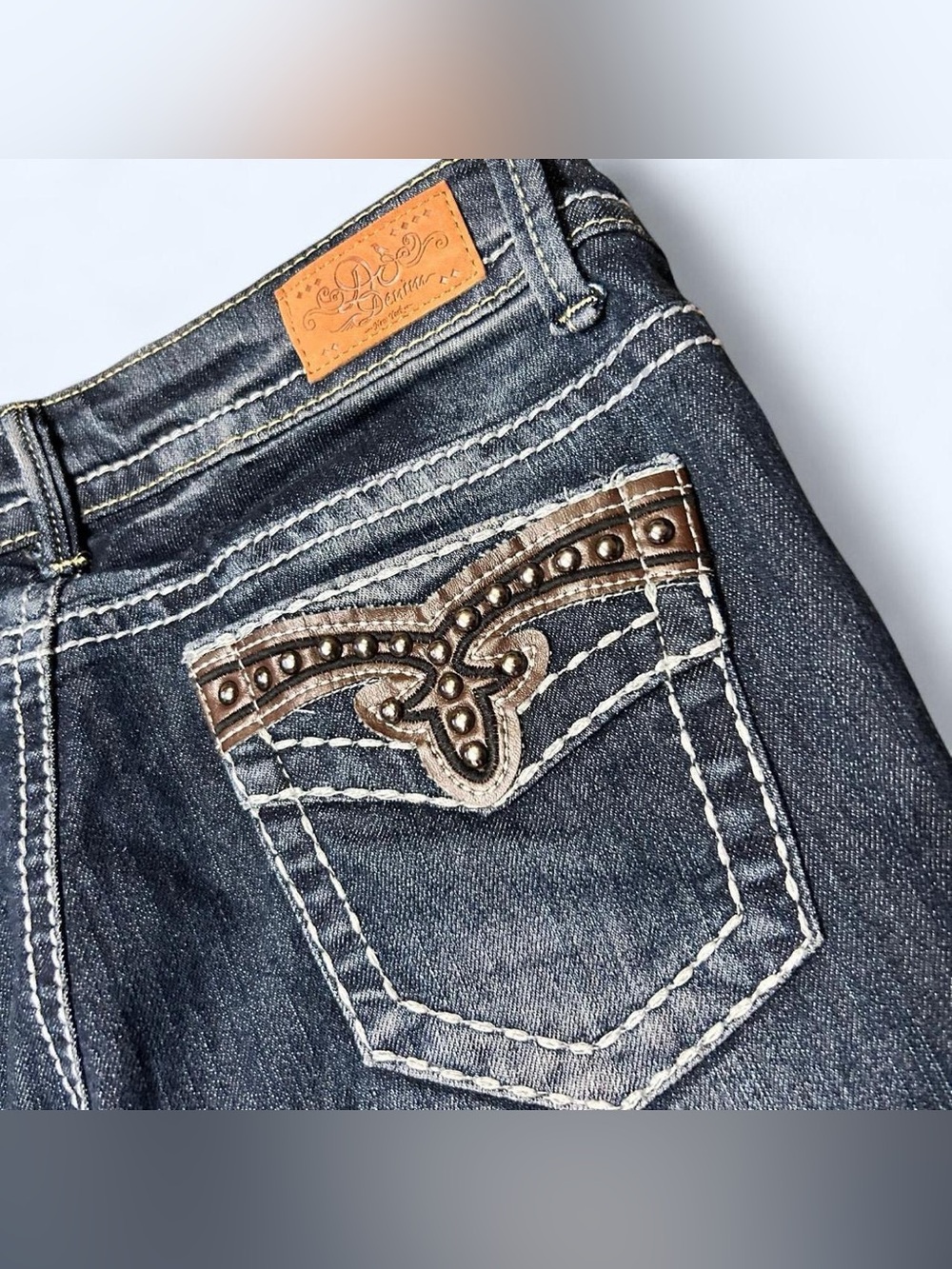 Y2K Grunge Studded Lowrise Bootcut Jeans by DJ Denim!